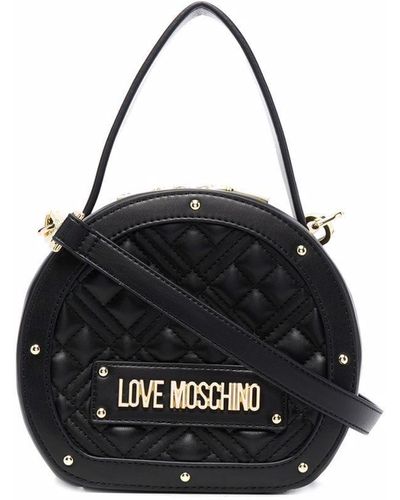 Love Moschino ロゴプレート キルティング バッグ - ブラック