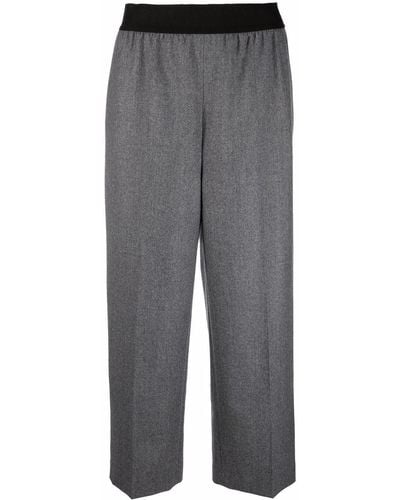 Stella McCartney Cropped Flannel Pants - Grey