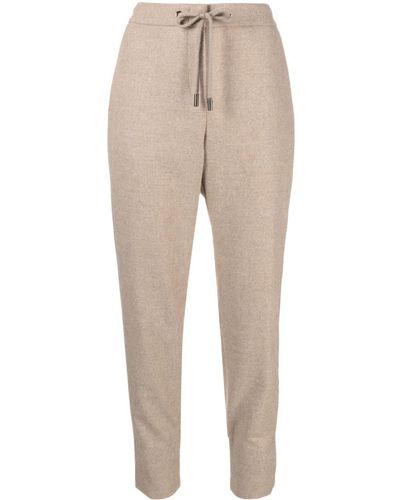 Peserico High-waist Track Trousers - Natural