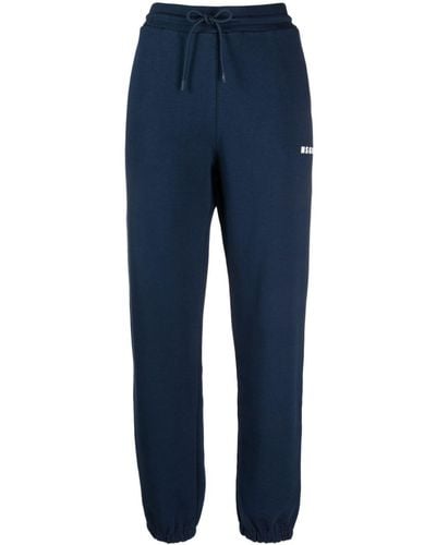 MSGM Pantaloni sportivi con stampa - Blu