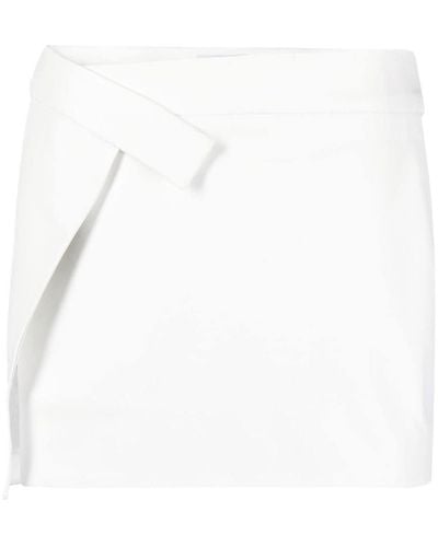 The Attico Cloe Wrap Mini Skirt - White