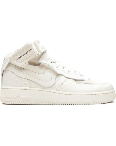 Nike X Comme Des Garçons Air Force 1 Mid-top Sneakers - Wit