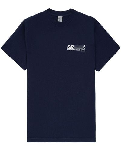Sporty & Rich Sr Running Club Tシャツ - ブルー