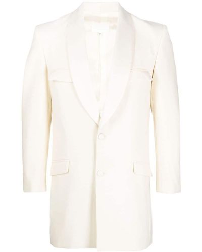 Maison Margiela Single-breasted Wool Blazer - White