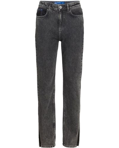 Karl Lagerfeld High-rise Straight-leg Jeans - Gray