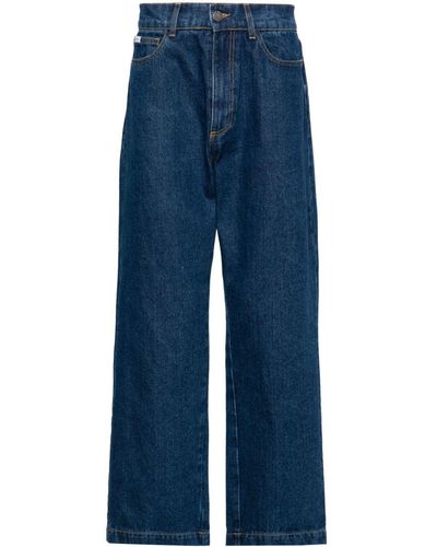 Rassvet (PACCBET) Typo Classic Mid-rise Straight-leg Jeans - Blauw