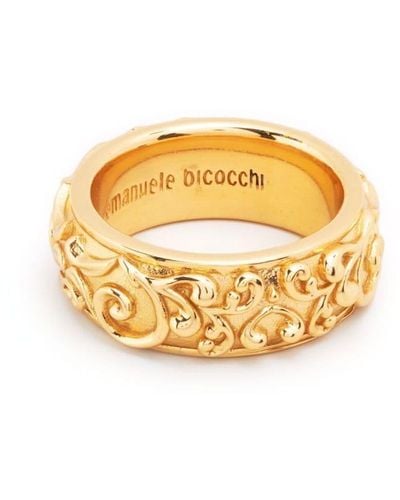 Emanuele Bicocchi Large Gold Arabesque Band Ring - Metallic