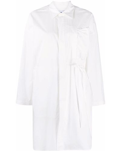 Ambush Robe-chemise oversize à taille nouée - Blanc