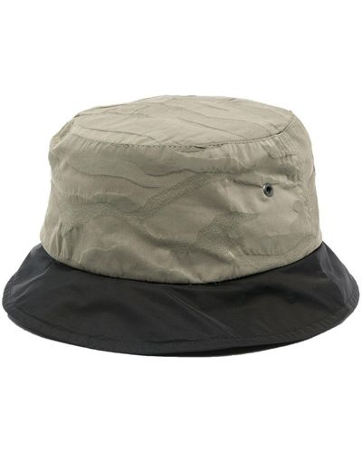 Mackintosh Sombrero de pescador con diseño colour block - Gris