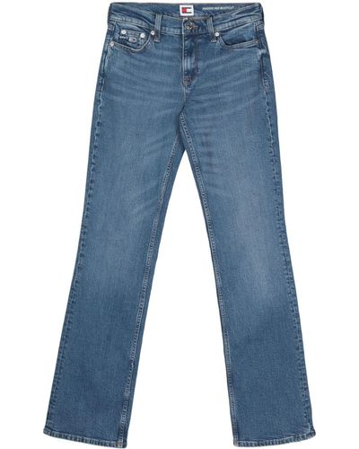 Tommy Hilfiger Maddie Mid Rise Bootcut Jeans in Blue | Lyst UK