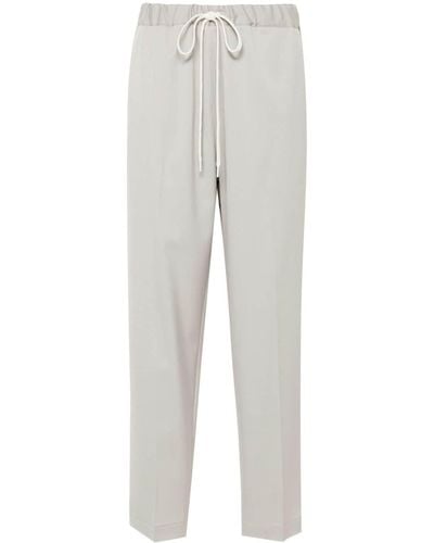 MM6 by Maison Martin Margiela Tapered-leg Twill Trousers - Grey