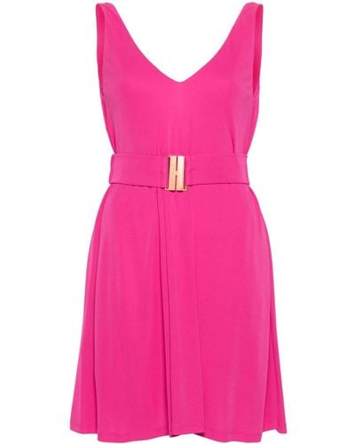 Pinko Belted Mini Dress - Pink