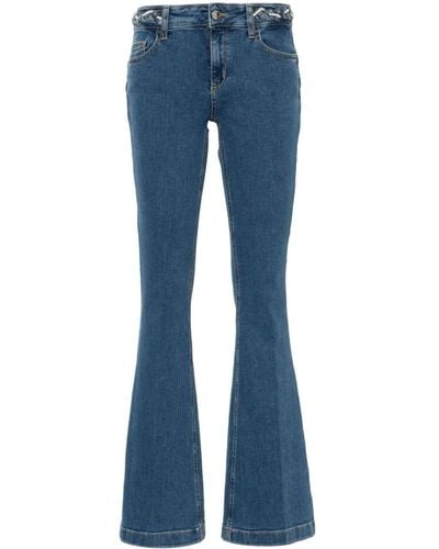 Liu Jo Pressed-crease Flared Jeans - Blue