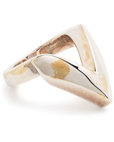 Bottega Veneta V Signet Ring - Metallic