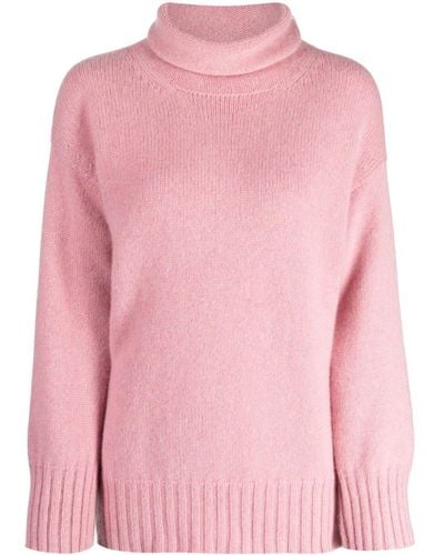 Pringle of Scotland Roll-neck Cashmere Sweater - Pink