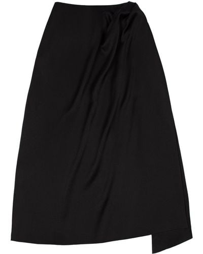 AZ FACTORY Alondra Wrap Midi Skirt - Black