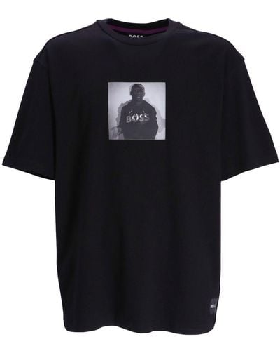 BOSS X Khaby グラフィック Tシャツ - ブラック
