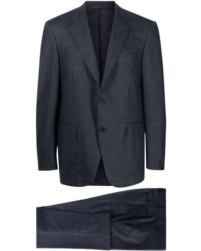 Canali Single-breasted Stretch-wool Suit - Blue