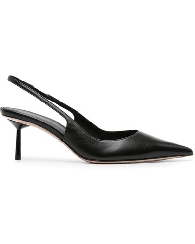 Le Silla Bella 60mm Leather Court Shoes - Black