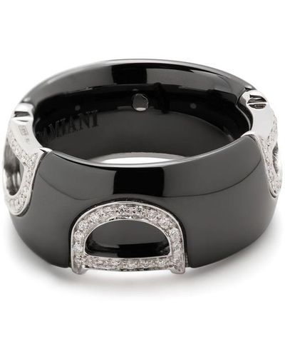 Damiani 18kt White Gold D.icon Diamond Ring - Black