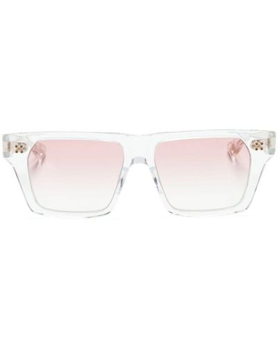 Dita Eyewear Eckige Sonnenbrille mit Logo-Print - Pink