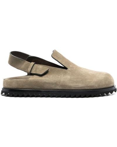 Officine Creative Suede Sling-back Mules - Brown