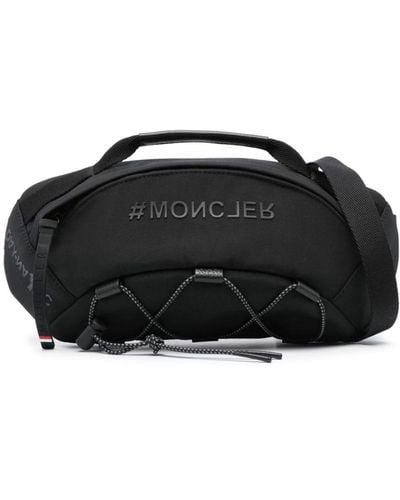 3 MONCLER GRENOBLE Raised Logo Belt Bag - Black