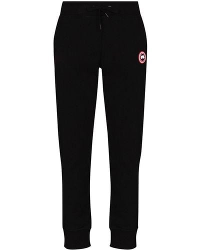 Canada Goose Pantalones de chándal Muskoka con parche del logo - Negro
