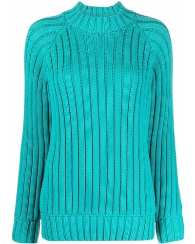 Sunnei Ribbed Knit Sweater - Blue