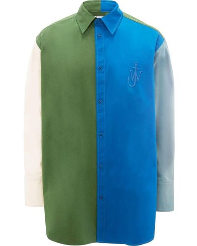 JW Anderson Camisa con múltiples paneles - Azul