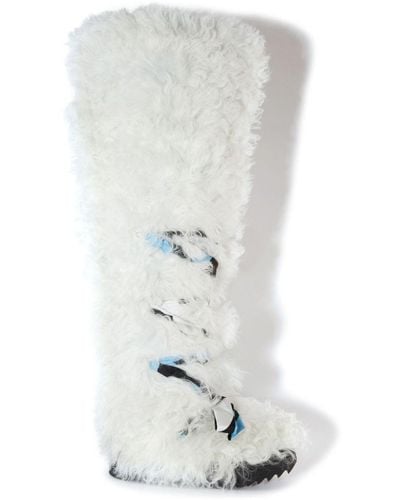 Emilio Pucci Freezy Shearling High Boots - White