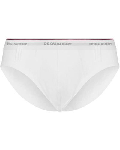 DSquared² Logo-waistband Briefs - White