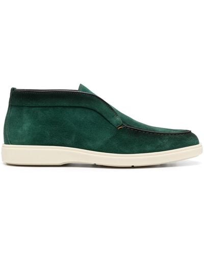 Santoni Slip-On-Boots aus Wildleder - Grün