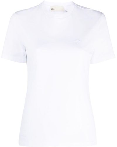 Tory Burch T-shirt en coton à manches courtes - Blanc