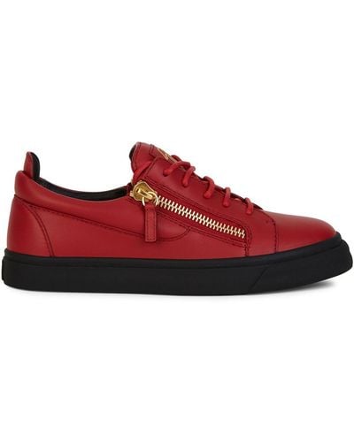 Giuseppe Zanotti Frankie Zip-detail Sneakers - Red