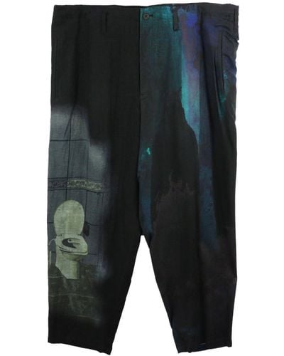 Yohji Yamamoto Men U-fountain Pt Pants - Black