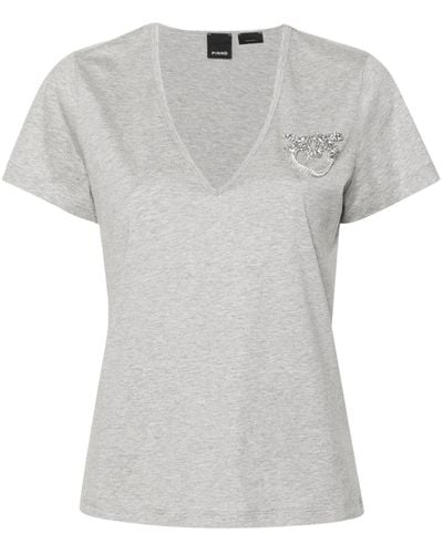 Pinko Love Birds T-Shirt - Grau