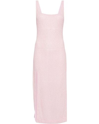 STAUD Le Sable Midi Dress - Pink