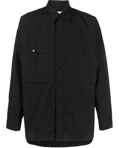 Lemaire Flap-pocket Cotton Shirt - Black