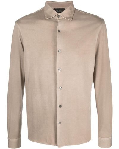 Dell'Oglio Long-sleeve Cotton Shirt - Natural