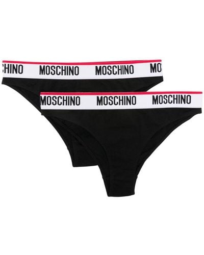 Moschino Set di 2 boxer con banda logo - Nero