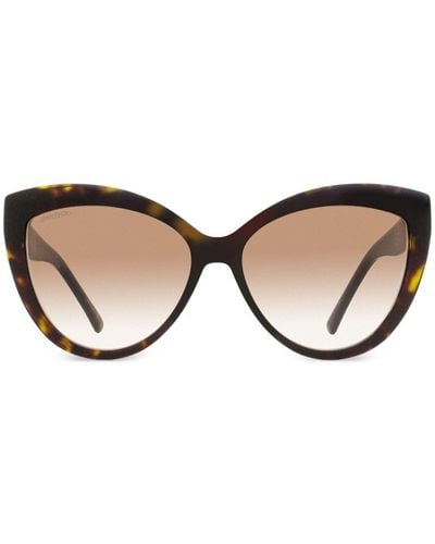 Jimmy Choo Sinnie Cat-eye Frame Sunglasses - Brown