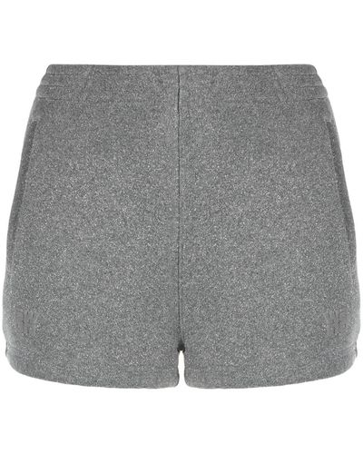 Alexander Wang Metallic-threading Mini Shorts - Gray
