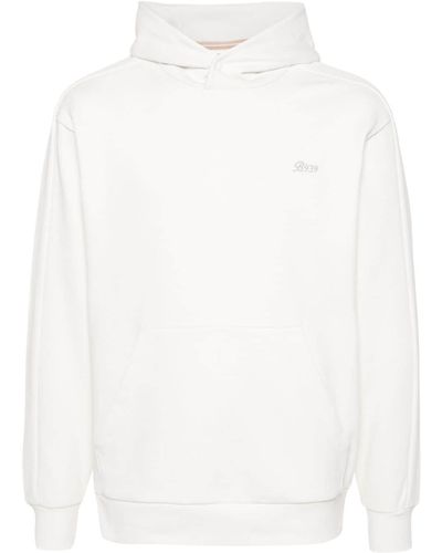 BOGGI Embroidered-logo Cotton Hoodie - White