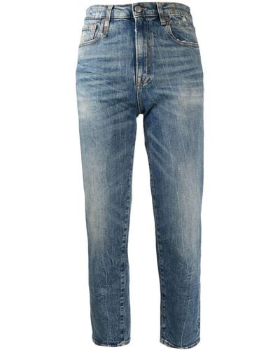 R13 High-waist Cropped Jeans - Blue