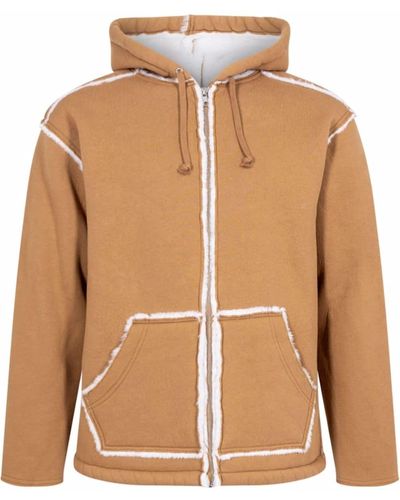 Supreme Faux Shearling Hooded Jacket - Brown
