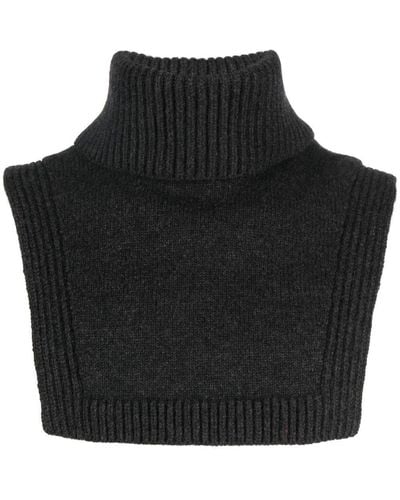 A.P.C. Chunky Ribbed-knit Scarf - Black