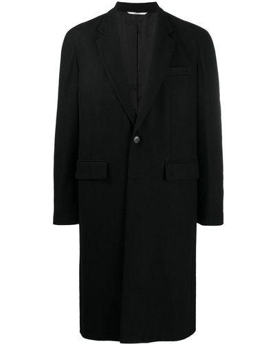 Valentino Single-breasted Wool Coat - Black