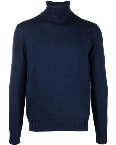 Ballantyne Roll-neck Wool Sweater - Blue