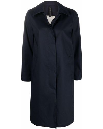 Mackintosh Banton Raintec Single-breasted Coat - Blue